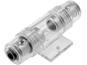 Samochodowa oprawa bezpiecznika osiowego - srebrzona Samochodowa oprawa bezpiecznika osiowego - srebrzona