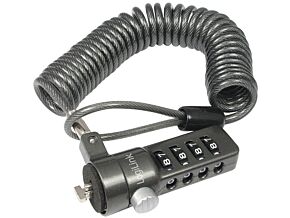 Linka zabezpieczająca do laptopa LOGILINK kolor czarny 1,8m