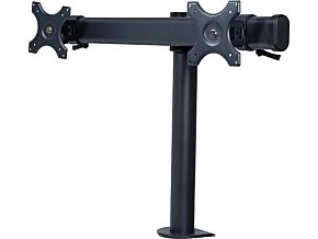 Uchwyt NEWBRAND do 2 monitorów LCD Montaż: zaciski śrubowe Kolor: czarny