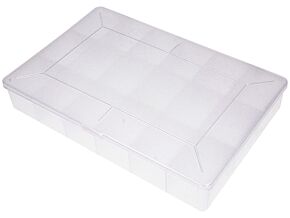 Pojemnik NEWBRAND pudełko z 18 przegrodami 275x185x40mm przezroczysty