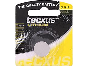 Bateria litowa 3V TECXUS CR1616,pastylkowa Il.bat:1 fi16x1,6mm 55mAh Bateria litowa 3V TECXUS CR1616,pastylkowa Il.bat:1 fi16x1,6mm 55mAh