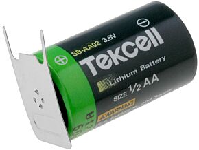 Bateria litowa 3,6V TEKCELL 1/2AA do druku fi14,3x24,6mm 1200mAh Bateria litowa 3,6V TEKCELL 1/2AA do druku fi14,3x24,6mm 1200mAh