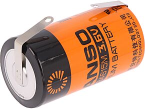 Bateria litowa 3,6V FANSO D blaszki lutownicze fi34,2x61,5mm Bateria litowa 3,6V FANSO D blaszki lutownicze fi34,2x61,5mm