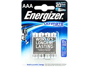 Bateria litowa ENERGIZER 1,5V AAA ULTIMATE LITHIUM 4szt. 1200mAh Bateria litowa ENERGIZER 1,5V AAA ULTIMATE LITHIUM 4szt. 1200mAh