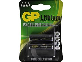 Bateria litowa 1,5V AAA GP 2szt.