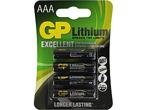 Bateria litowa 1,5V AAA GP 4szt.