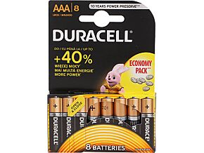 Bateria alkaliczna 1,5V AAA,R3 DURACELL 8szt. Bateria alkaliczna 1,5V AAA,R3 DURACELL 8szt.