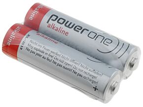 Bateria alkaliczna 1,5V AA Power One 2szt. fi14,5x50,5mm Bateria alkaliczna 1,5V AA Power One 2szt. fi14,5x50,5mm