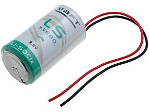 Bateria: litowa; 3,6V; D; przewody 150mm; O33,5x61,5mm; 16000mAh Bateria: litowa; 3,6V; D; przewody 150mm; O33,5x61,5mm; 16000mAh