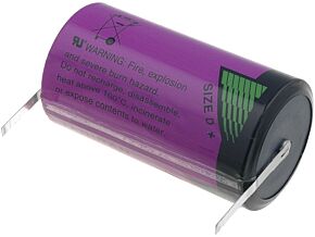 Bateria litowa (LTC) 3,6V TADIRAN D blaszki lutownicze fi32,9x61,5mm