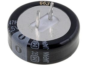 Kondensator elektrolityczny PANASONIC superkondensator THT 0,47F 5,5V Kondensator elektrolityczny PANASONIC superkondensator THT 0,47F 5,5V