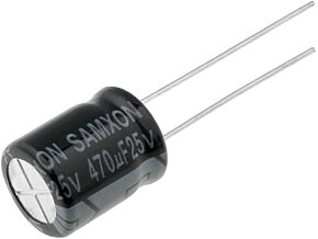 Kondensator elektrolityczny THT 470uF 25VDC fi10x12,5mm ±20% Kondensator elektrolityczny THT 470uF 25VDC fi10x12,5mm ±20%