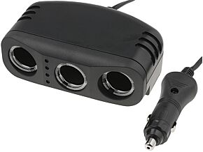 Rozgałęźnik zapalniczki samochodowej 12V 10A z przewodem 1m Rozgałęźnik zapalniczki samochodowej 12V 10A z przewodem 1m