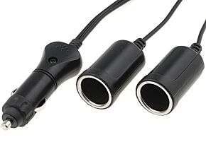 Przedłużacz do zapalniczki samochodowej SCI 5A 12V/2x2,5A czarny Przedłużacz do zapalniczki samochodowej SCI 5A 12V/2x2,5A czarny