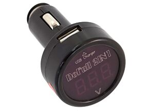 Wskaźnik napięcia samochodowego z ładowarką USB Wskaźnik napięcia samochodowego z ładowarką USB