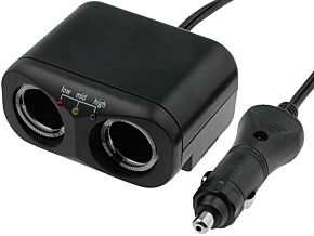 Rozgałęźnik; gniazdo zapalniczki x3; 12V; Dł.przew: 1m