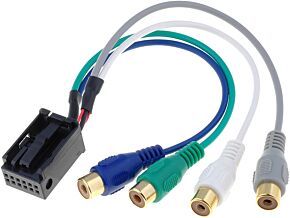 AUX Line In/Out VW, Audi, Skoda 2004-> Quadlock 12PIN - 4RCA AUX Line In/Out VW, Audi, Skoda 2004-> Quadlock 12PIN - 4RCA