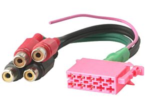 ISO wtyk 10pin / RCA gniazdo x4 ISO wtyk 10pin / RCA gniazdo x4