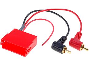 Adapter ISO mini gniazdo / RCA wtyk x2