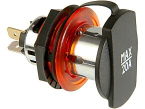 Gniazdo zapalniczki samochodowej PRO CAR 20A czerwony