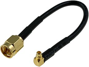 Adapter antenowy GPS MMCX-B wtyk / SMA-A gniazdo 0,15m
