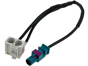 Adapter antenowy Fakra wtyk, Fakra gniazdo podwójne 0,25m