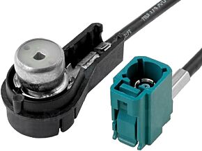 Adapter antenowy Fakra gniazdo, ISO gniazdo kątowe 0,25m VW