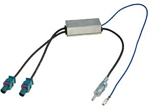 Separator antenowy Fakra wtyk x2 - DIN wtyk; Audi, Seat, Škoda, VW Separator antenowy Fakra wtyk x2 - DIN wtyk; Audi, Seat, Škoda, VW