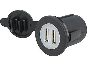 Zasilacz samochodowy USB A gniazdo x2 5V/2x2,1A czarny Zasilacz samochodowy USB A gniazdo x2 5V/2x2,1A czarny