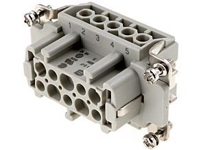 Złącze HAN E żeńskie 10PIN 10+PE rozmiar 10B zacisk śrubowy Złącze HAN E żeńskie 10PIN 10+PE rozmiar 10B zacisk śrubowy
