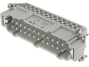 Złącze HAN E męskie 24Pin 16A 2,5mm2 zaciski śrubowe Złącze HAN E męskie 24Pin 16A 2,5mm2 zaciski śrubowe