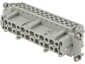 Złącze HAN E żeńskie 24Pin 16A 2,5mm2 zaciski śrubowe Złącze HAN E żeńskie 24Pin 16A 2,5mm2 zaciski śrubowe