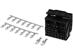Obudowa wtyku Quadlock 52pin z zestawem 16 pinów czarny VW 2011->