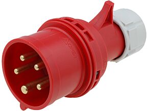 Złącze zasilające AC 3-fazowe wtyk na przewód 16A 415VAC