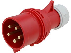 Złącze zasilające AC 3-fazowe wtyk na przewód 32A 415VAC