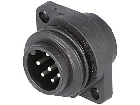 Złącze okrągłe CA 6+PE HIRSCHMANN IP67 gniazdo męskie na panel