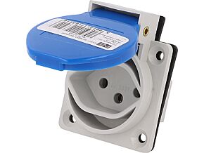 Złącze zasilające AC CH gniazdo wyprowadzenia 2P+PE niebieski 10A