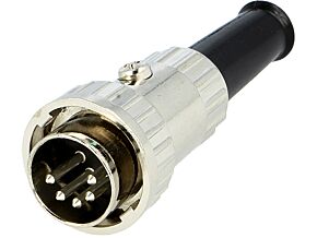 Wtyk DIN 5pin 180° męski prosty LUMBERG z odgiętką Wtyk DIN 5pin 180° męski prosty LUMBERG z odgiętką