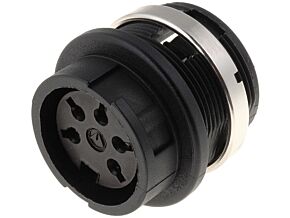 Gniazdo Amphenol C091B DIN żeńskie 5pin 240° na panel, skręcane