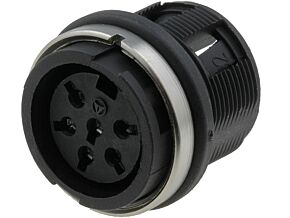 Gniazdo Amphenol C091 DIN 6pin 240° żeńskie na panel, skręcane lutowanie Gniazdo Amphenol C091 DIN 6pin 240° żeńskie na panel, skręcane lutowanie