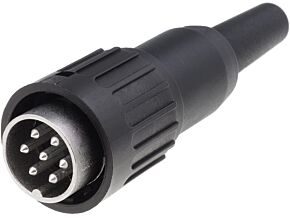 Wtyk Amphenol C091 DIN 7pin 360° męski prosty na przewód 300V Wtyk Amphenol C091 DIN 7pin 360° męski prosty na przewód 300V