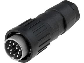 Wtyk Amphenol C091 DIN 12pin męski prosty na przewód; lutowanie Wtyk Amphenol C091 DIN 12pin męski prosty na przewód; lutowanie
