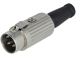 Wtyk DIN 4pin 216° męski prosty DELTRON na przewód 34V