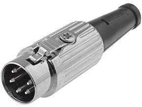 Wtyk DIN 5pin 240° męski prosty DELTRON na przewód Wtyk DIN 5pin 240° męski prosty DELTRON na przewód