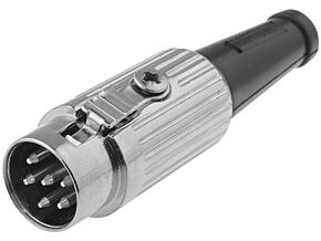 Wtyk DIN 6pin 240° męski prosty na przewód Wtyk DIN 6pin 240° męski prosty na przewód