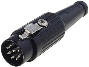 Wtyk DIN 8pin 270° męski prosty DELTRON na przewód Wtyk DIN 8pin 270° męski prosty DELTRON na przewód