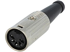 Wtyk DIN 5pin 180° żeński prosty DELTRON na przewód