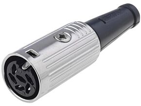 Wtyk DIN 6pin 240° żeński prosty DELTRON na przewód Wtyk DIN 6pin 240° żeński prosty DELTRON na przewód