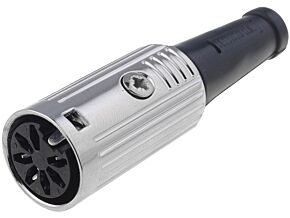 Wtyk DIN 7pin 270° żeński prosty DELTRON na przewód Wtyk DIN 7pin 270° żeński prosty DELTRON na przewód