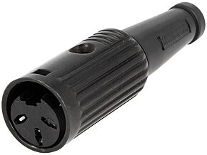 Wtyk DIN 3pin 180° żeński prosty DELTRON na przewód